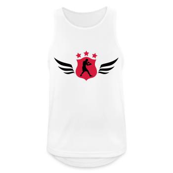 Boxen - Boxer - Männer Tank Top atmungsaktiv - Weiß - Vorne - Nick (188cm)