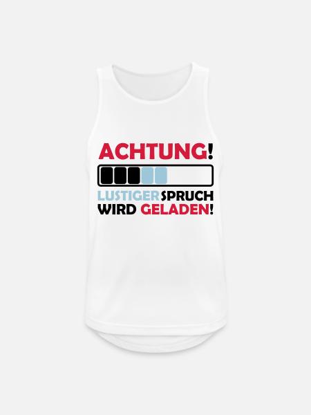 lustiger spruch - Männer Tank Top atmungsaktiv - Weiß