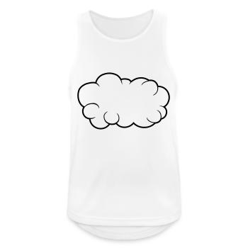 Speech Bubble Cloud Design - Men's Breathable Tank Top - white - Front - Nick (188cm)
