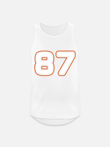 87 Zahl Symbol - Männer Tank Top atmungsaktiv - Weiß