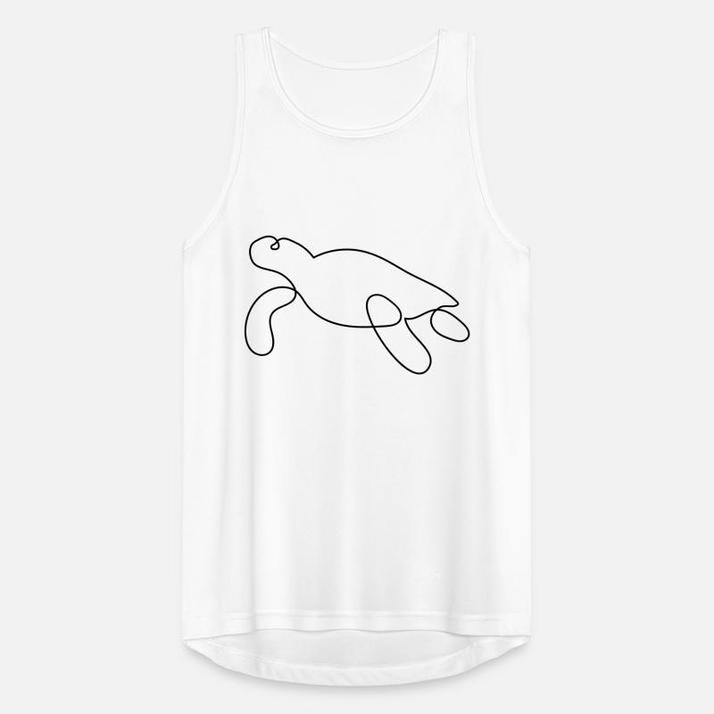 Schildpad One-Line Stijl Mannen tanktop ademend actief