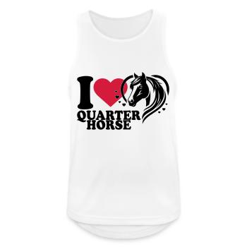 I love Pferd Quarter Horse - Men's Breathable Tank Top - white - Front - Nick (188cm)