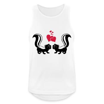 stinktiere in love - Männer Tank Top atmungsaktiv - Weiß - Vorne - Nick (188cm)