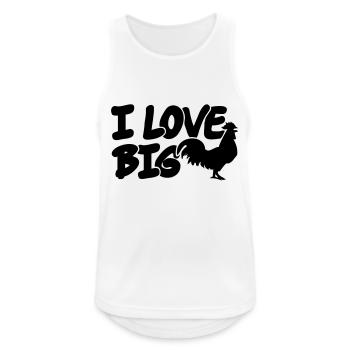 I Love Big Cocks - Männer Tank Top atmungsaktiv - Weiß - Vorne - Nick (188cm)