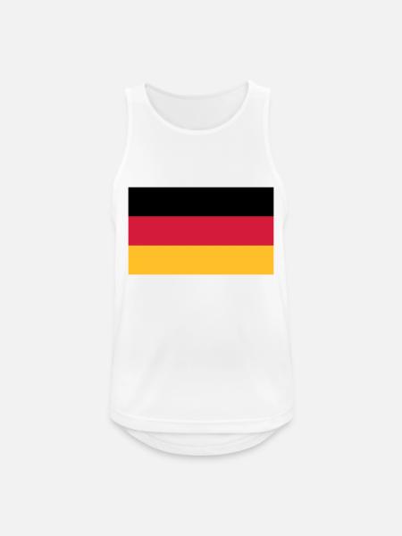 deutschland - Männer Tank Top atmungsaktiv - Weiß