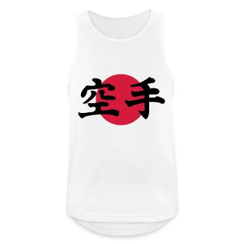 karate - Männer Tank Top atmungsaktiv - Weiß - Vorne - Nick (188cm)