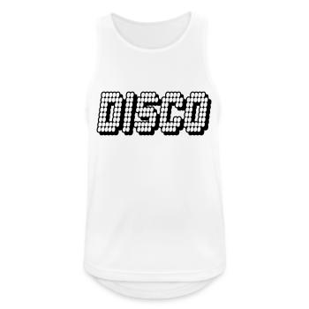 disco - Männer Tank Top atmungsaktiv - Weiß - Vorne - Nick (188cm)