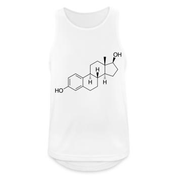 Estrogen (Female Sex Hormone) Molecule - Men's Breathable Tank Top - white - Front - Nick (188cm)