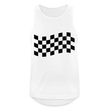 Karoflagge - Männer Tank Top atmungsaktiv - Weiß - Vorne - Nick (188cm)