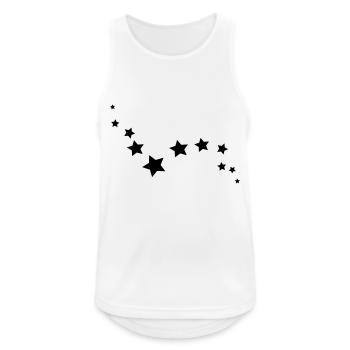 stars - Männer Tank Top atmungsaktiv - Weiß - Vorne - Nick (188cm)