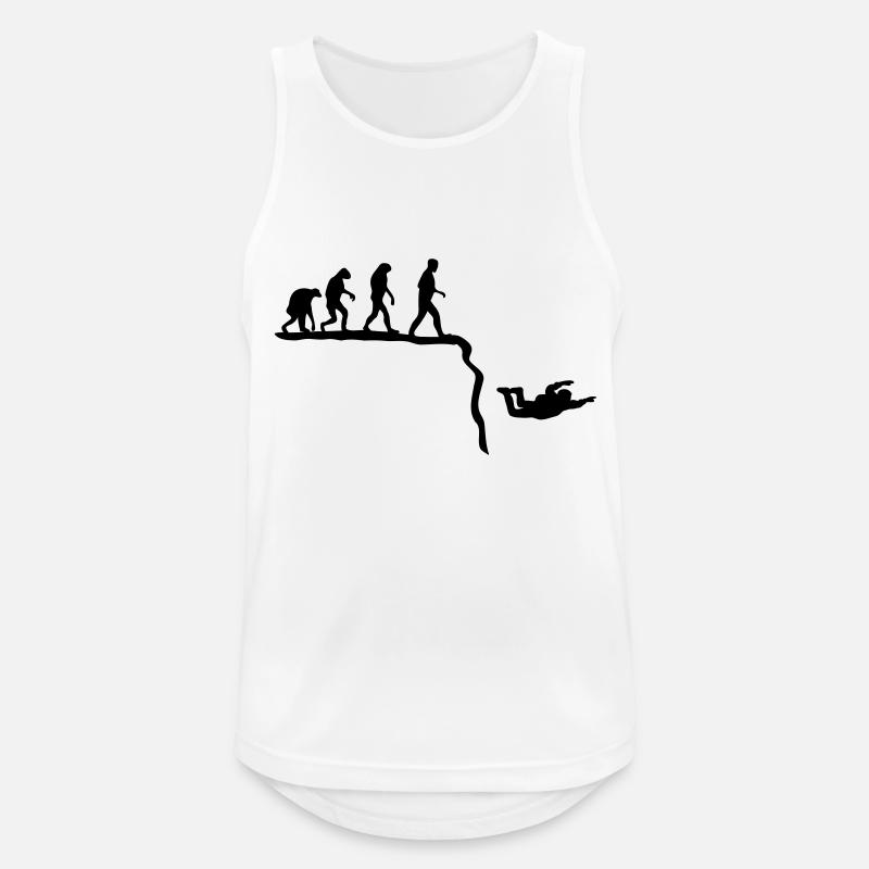 base jumping evolution - Men's Breathable Tank Top - white