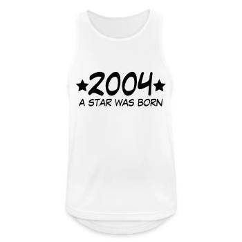 2004 a star was born (de) - Männer Tank Top atmungsaktiv - Weiß - Vorne - Nick (188cm)