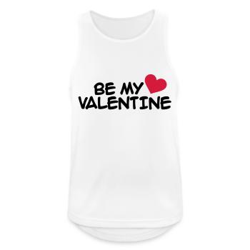 Be my valentine heart - Men's Breathable Tank Top - white - Front - Nick (188cm)