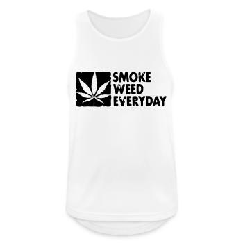smoke weed everyday boxed - Débardeur respirant Homme - blanc - Devant - Nick (188cm)