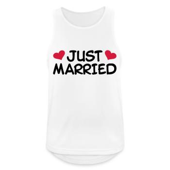 Just Married Hochzeit - Männer Tank Top atmungsaktiv - Weiß - Vorne - Nick (188cm)
