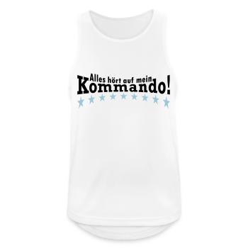 Kommando - Männer Tank Top atmungsaktiv - Weiß - Vorne - Nick (188cm)