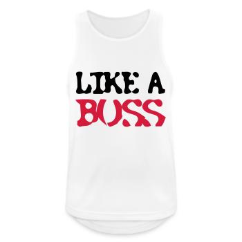Like a Boss - Men's Breathable Tank Top - white - Front - Nick (188cm)