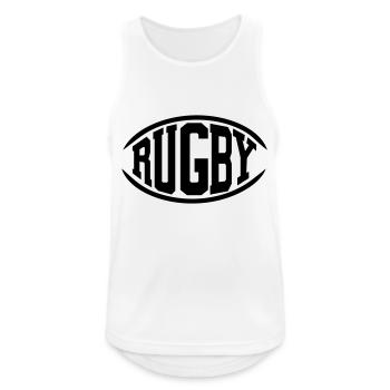 Rugby - Men's Breathable Tank Top - white - Front - Nick (188cm)