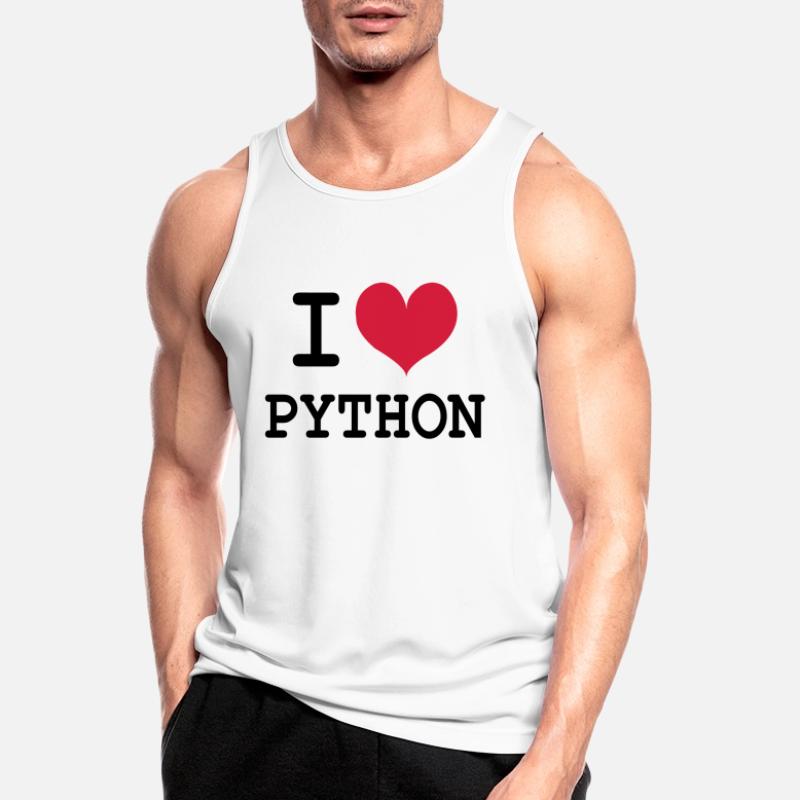 I Love Python Débardeur respirant Homme