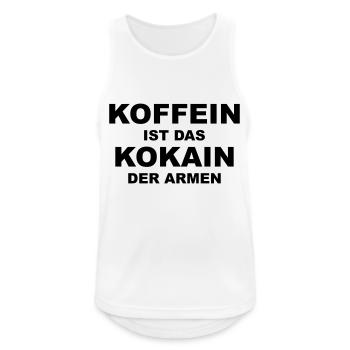 Koffein ist das Kokain der Armen - Männer Tank Top atmungsaktiv - Weiß - Vorne - Nick (188cm)