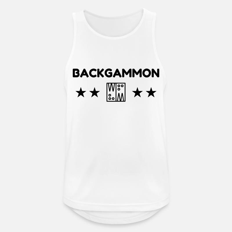 Backgammon / Spiel / Player / Schach - Männer Tank Top atmungsaktiv - Weiß