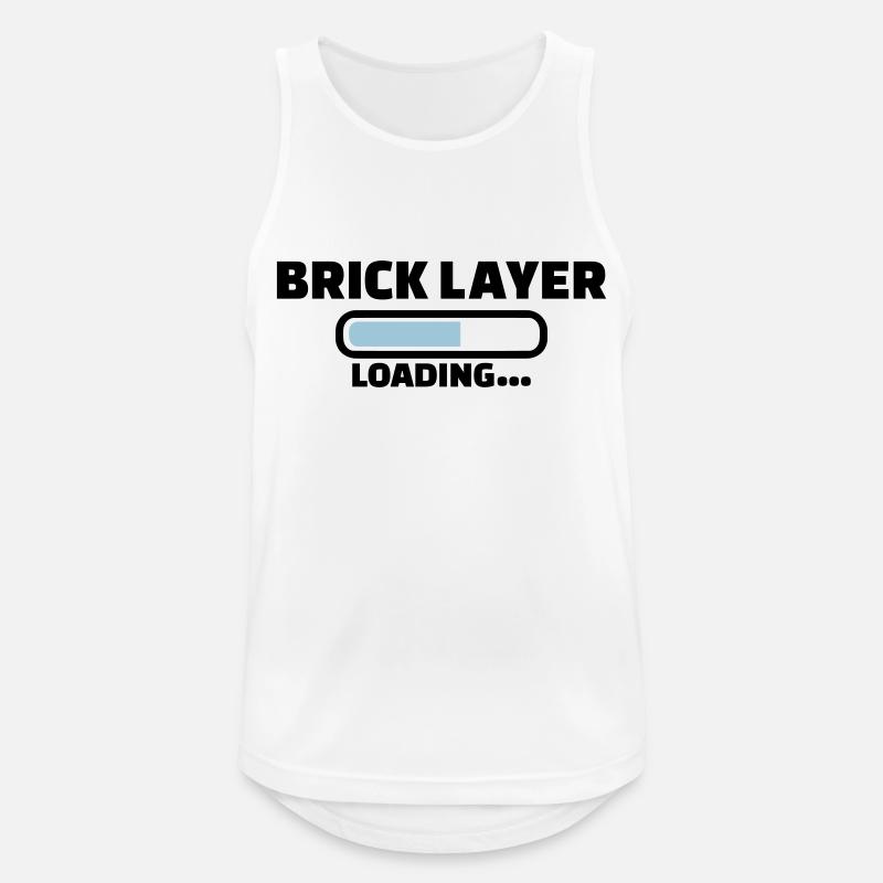 Brick layer - Men's Breathable Tank Top - white