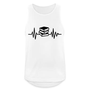 Bücher - Männer Tank Top atmungsaktiv - Weiß - Vorne - Nick (188cm)