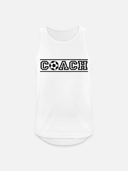 Fußball Coach - Männer Tank Top atmungsaktiv - Weiß