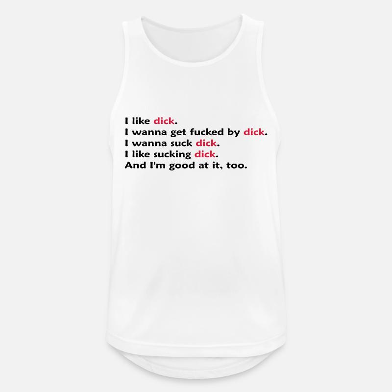 likdick - Männer Tank Top atmungsaktiv - Weiß