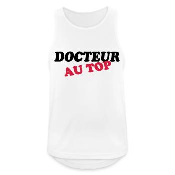 DOCTEUR AU TOP - Débardeur respirant Homme - blanc - Devant - Nick (188cm)