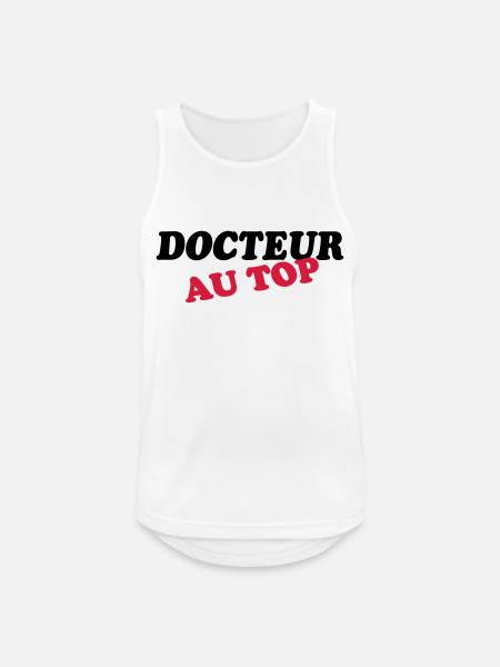 DOCTEUR AU TOP - Débardeur respirant Homme - blanc