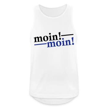 Moin Moin Gruß - Männer Tank Top atmungsaktiv - Weiß - Vorne - Nick (188cm)