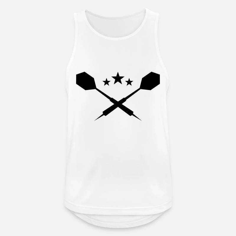 Dart Pfeile - einfarbig - Männer Tank Top atmungsaktiv - Weiß
