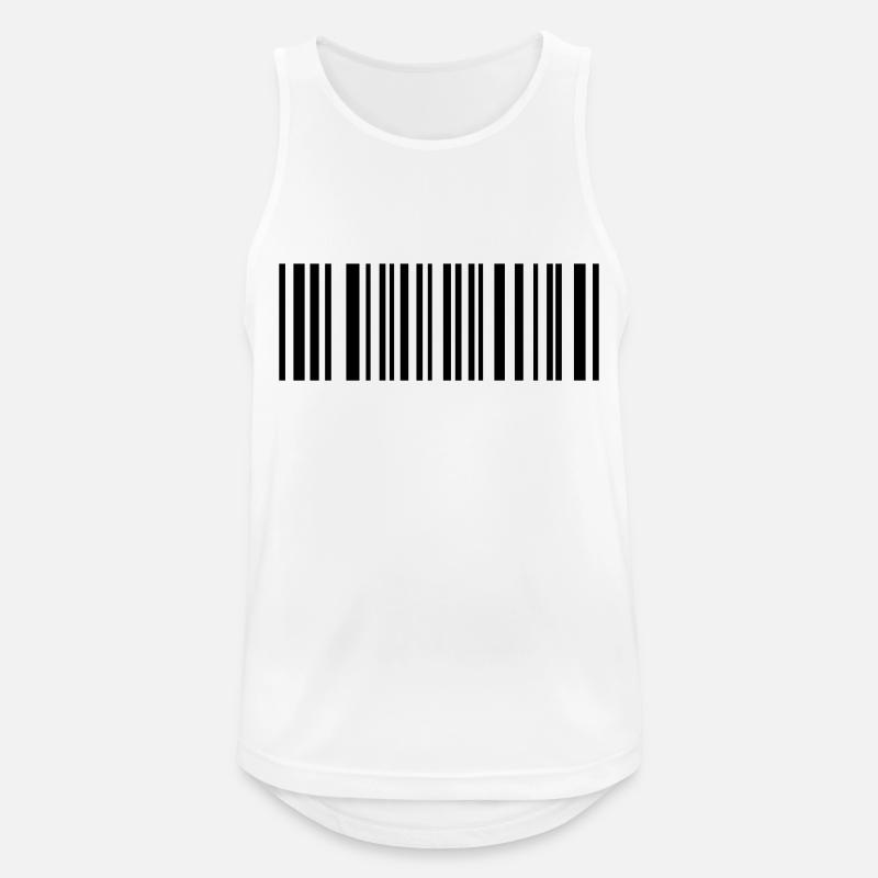 barcode - Herre tanktop åndbar - hvid