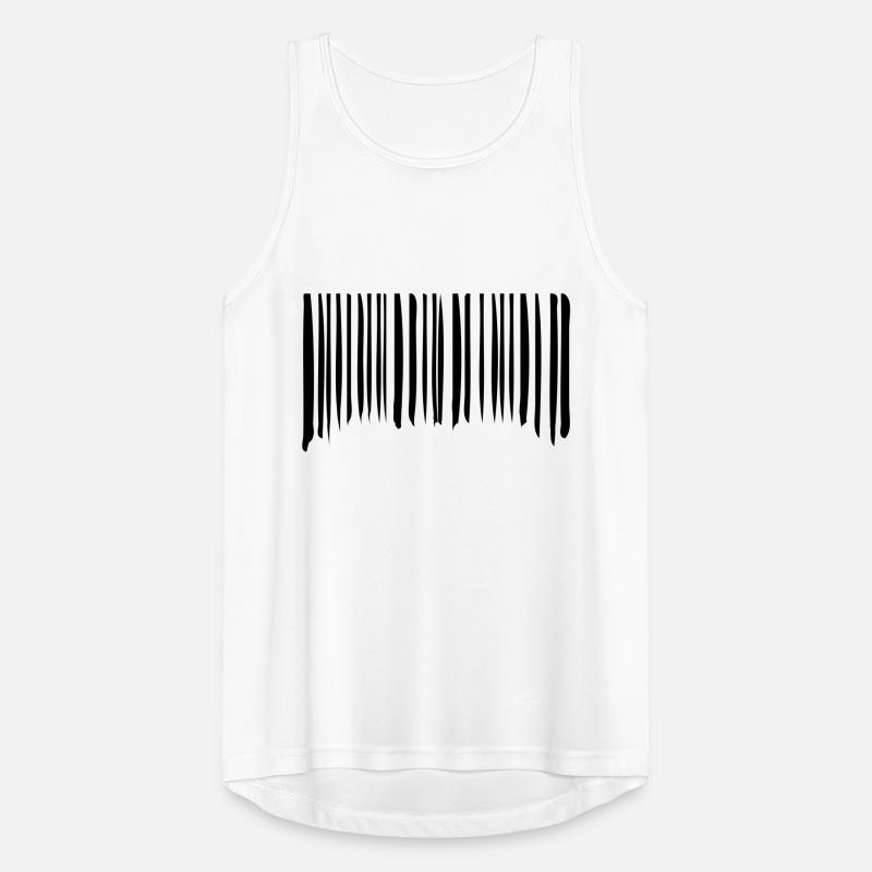 Barcode Strokes Lines Scribbled Barcode Scan Débardeur respirant Homme