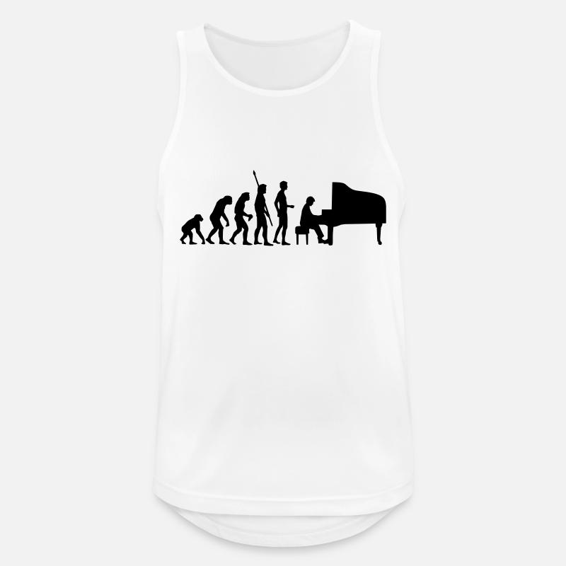 evolution_pianist - Men's Breathable Tank Top - white