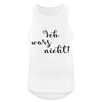 Ich wars nicht - Männer Tank Top atmungsaktiv - Weiß - Vorne - Nick (188cm)