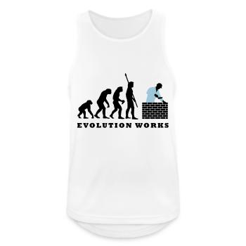 evolution_maurer_b_2c - Männer Tank Top atmungsaktiv - Weiß - Vorne - Nick (188cm)