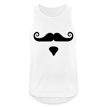 Bart - Männer Tank Top atmungsaktiv - Weiß - Vorne - Nick (188cm)