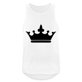 Krone - Männer Tank Top atmungsaktiv - Weiß - Vorne - Nick (188cm)