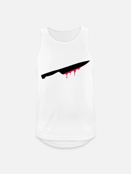 messer, klinge, blut, - Männer Tank Top atmungsaktiv - Weiß