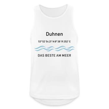 Duhnen - das beste am Meer - Männer Tank Top atmungsaktiv - Weiß - Vorne - Nick (188cm)