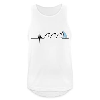 Sailing Pulse - Männer Tank Top atmungsaktiv - Weiß - Vorne - Nick (188cm)