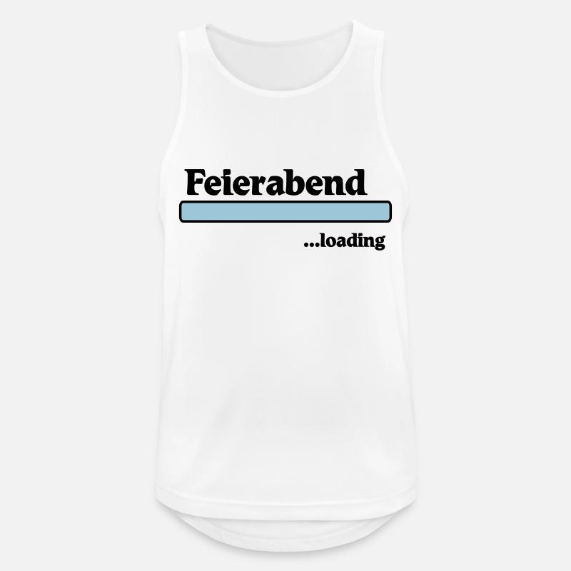 Feierabend loading - Männer Tank Top atmungsaktiv - Weiß