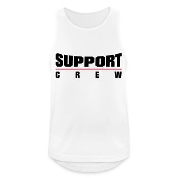 Support Crew - Männer Tank Top atmungsaktiv - Weiß - Vorne - Nick (188cm)