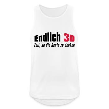 Endlich 30 - Männer Tank Top atmungsaktiv - Weiß - Vorne - Nick (188cm)