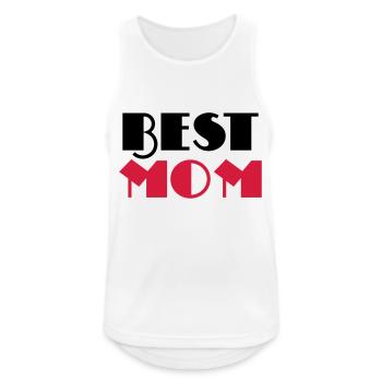Best Mom - Männer Tank Top atmungsaktiv - Weiß - Vorne - Nick (188cm)