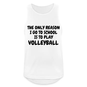 Volleyball - Volley Ball - Volley-Ball - Sport - Männer Tank Top atmungsaktiv - Weiß - Vorne - Nick (188cm)