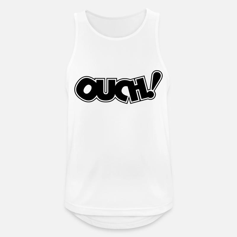 Comic Ouch Geschenk Geschenkidee - Männer Tank Top atmungsaktiv - Weiß