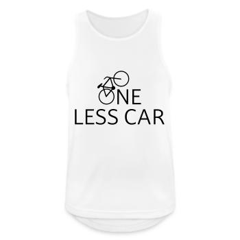Vélo vélo - Une voiture de moins Environnement durable - Débardeur respirant Homme - blanc - Devant - Nick (188cm)